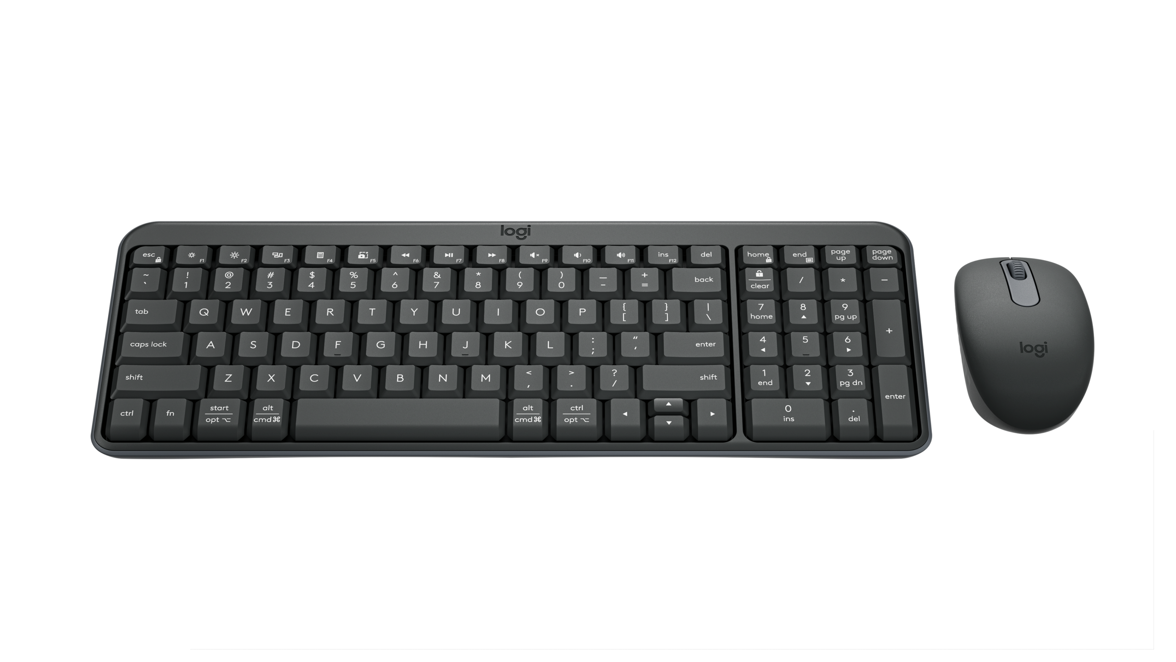MK250 Compact Bluetooth® Wireless Combo - Graphite - English US (QWERTY) - View 2
