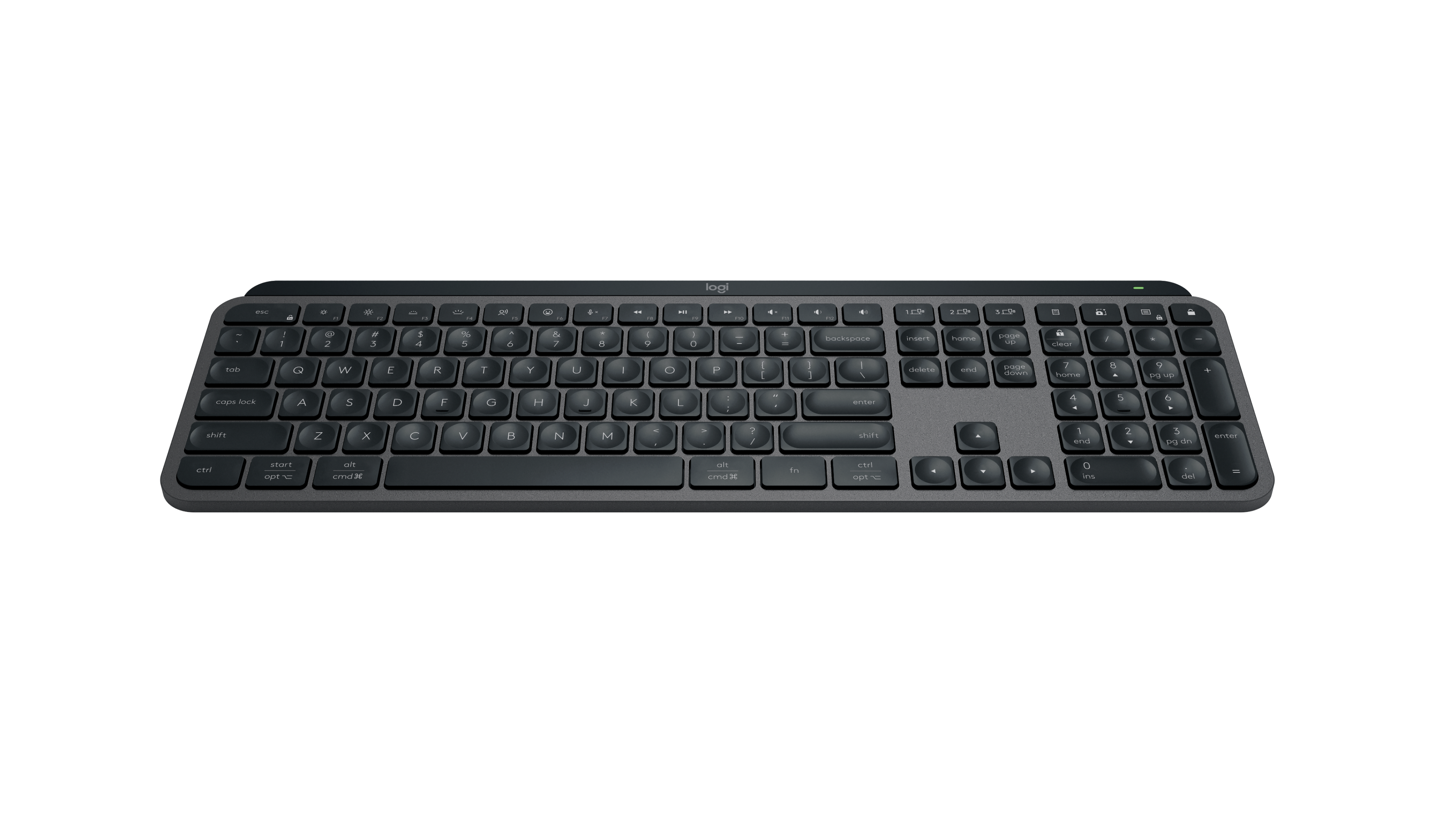 MX Keys S - Graphite - English US (QWERTY) - View 2