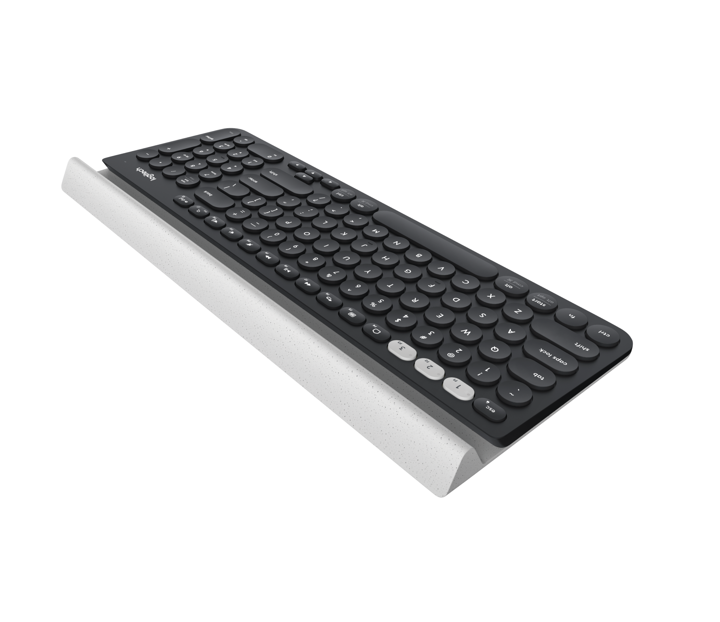 K780 Multi-Device Wireless Keyboard - Dark Grey/Speckled White - English US - View 3