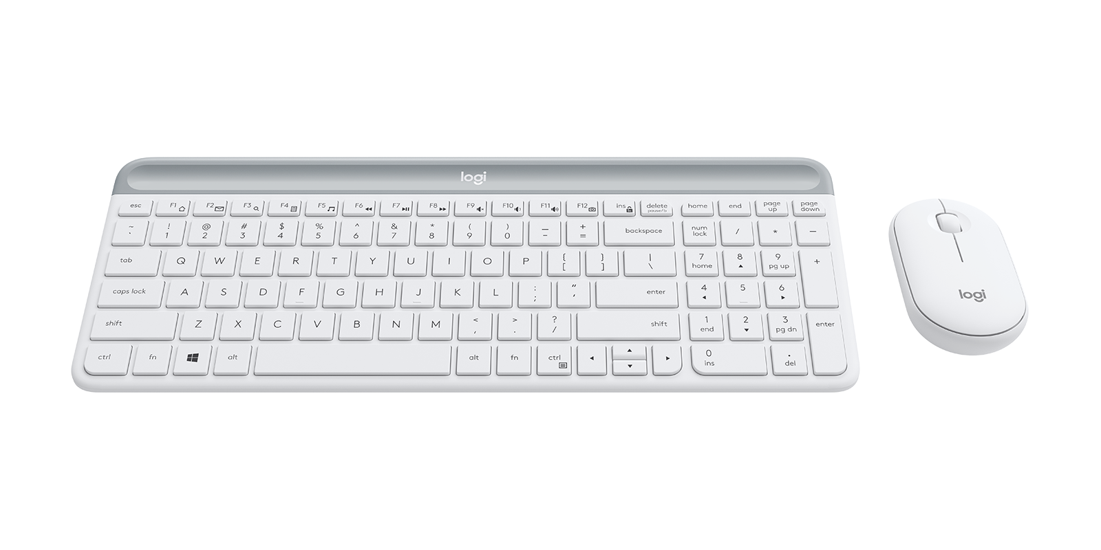 MK470 SLIM COMBO - Off-white - English US (QWERTY) - View 3