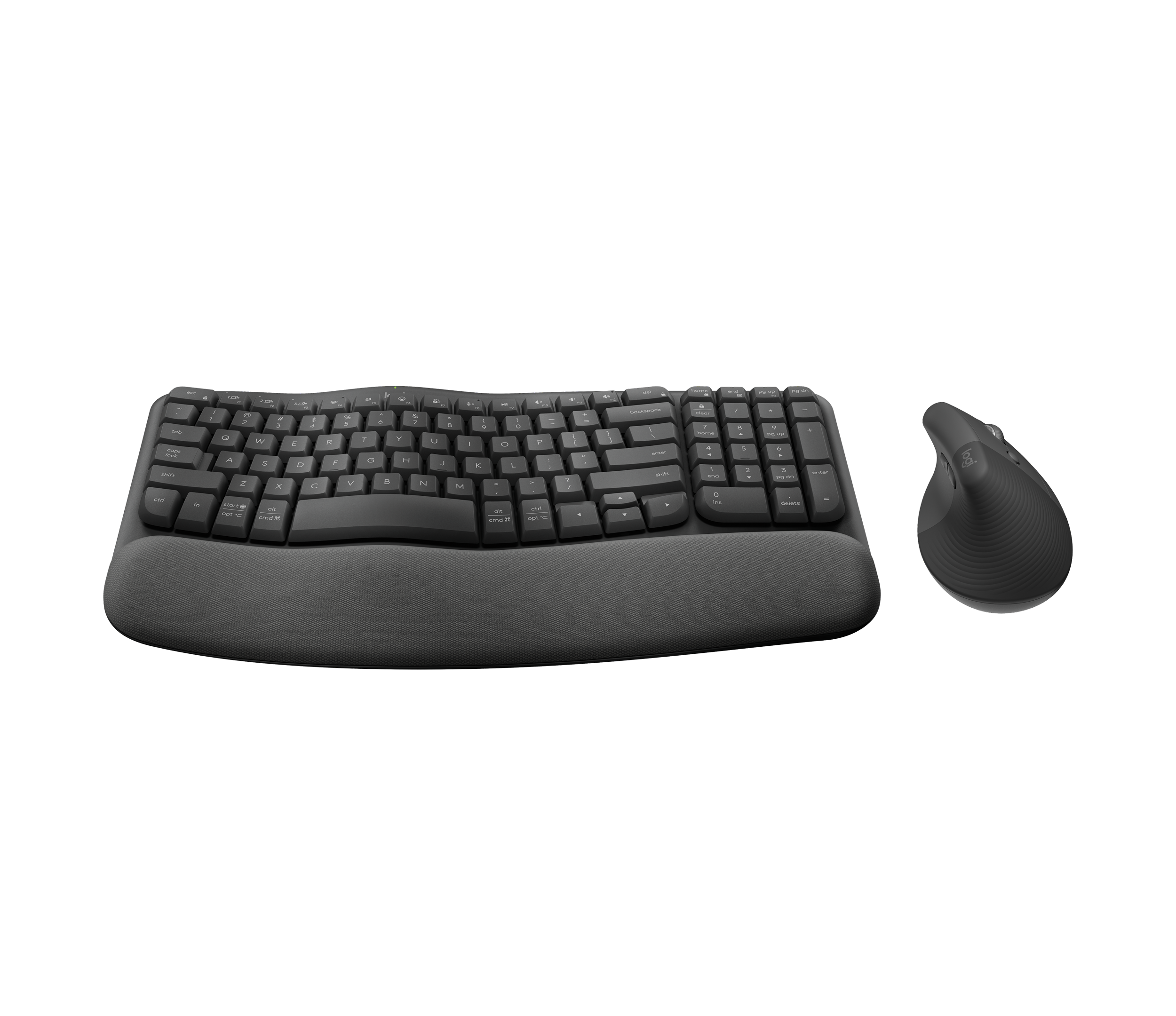 Wave Keys and Lift Combo - Graphite - English US (QWERTY) - View 3