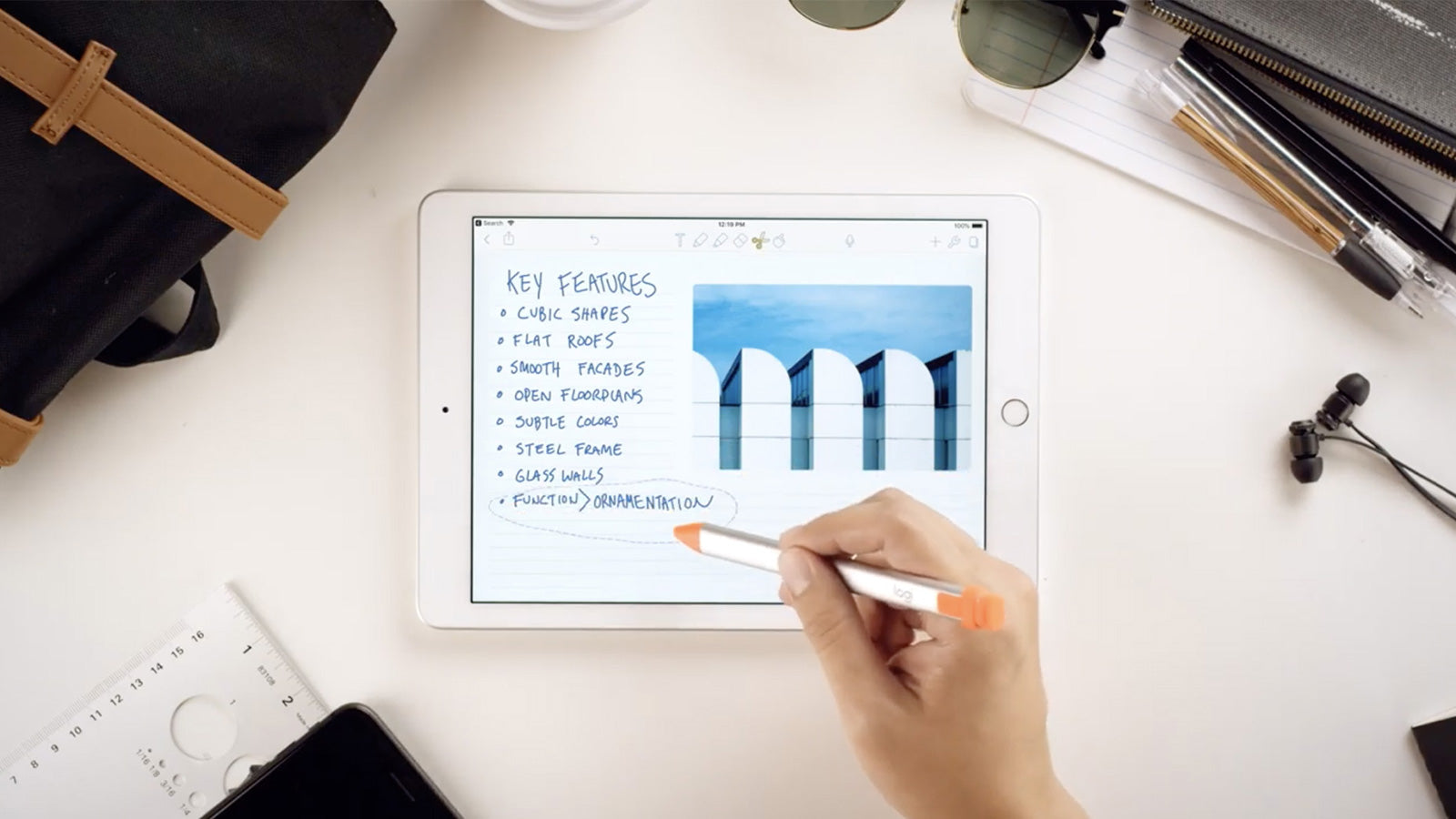 Logitech Crayon (Lightning) - Grey - View 5