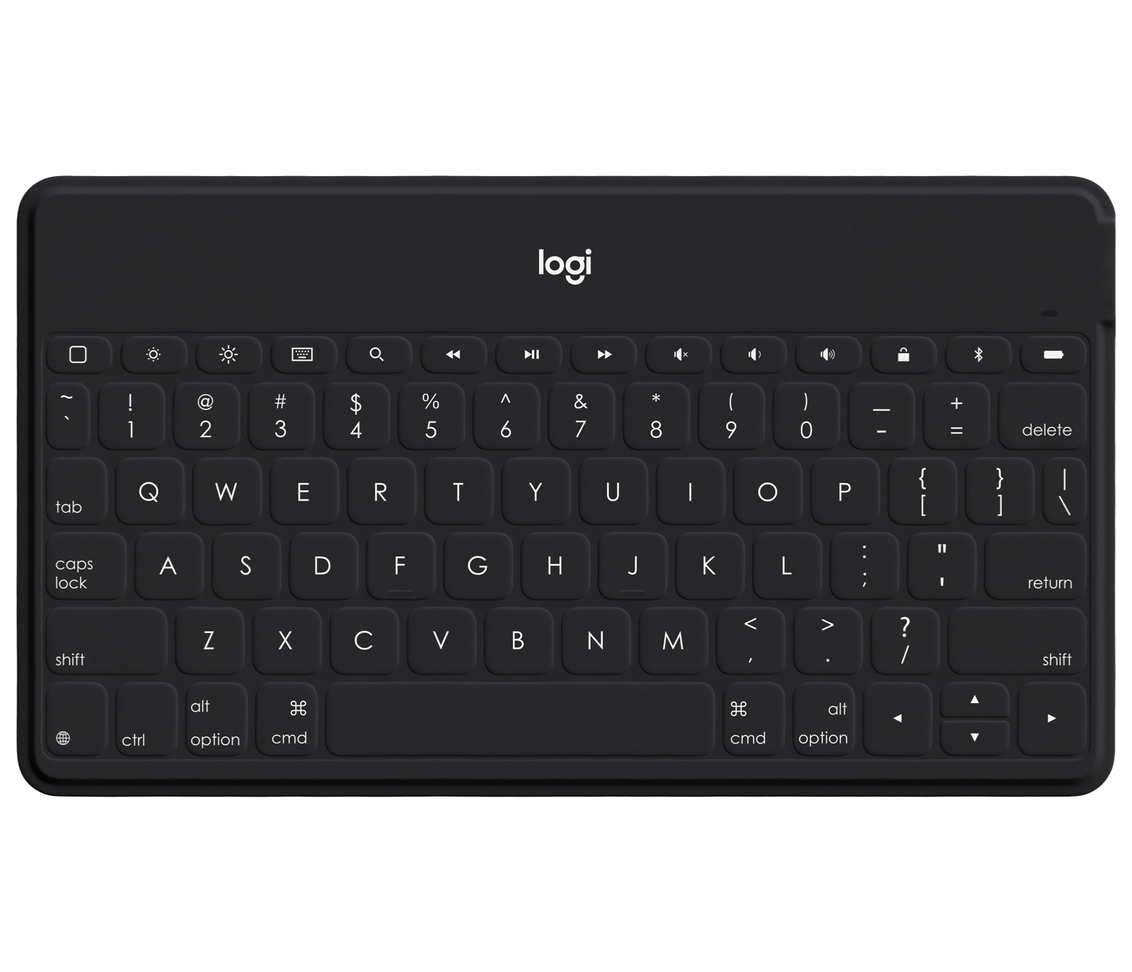 Keys-To-Go - Black Keyboard with White iPhone Stand - English US (QWERTY)