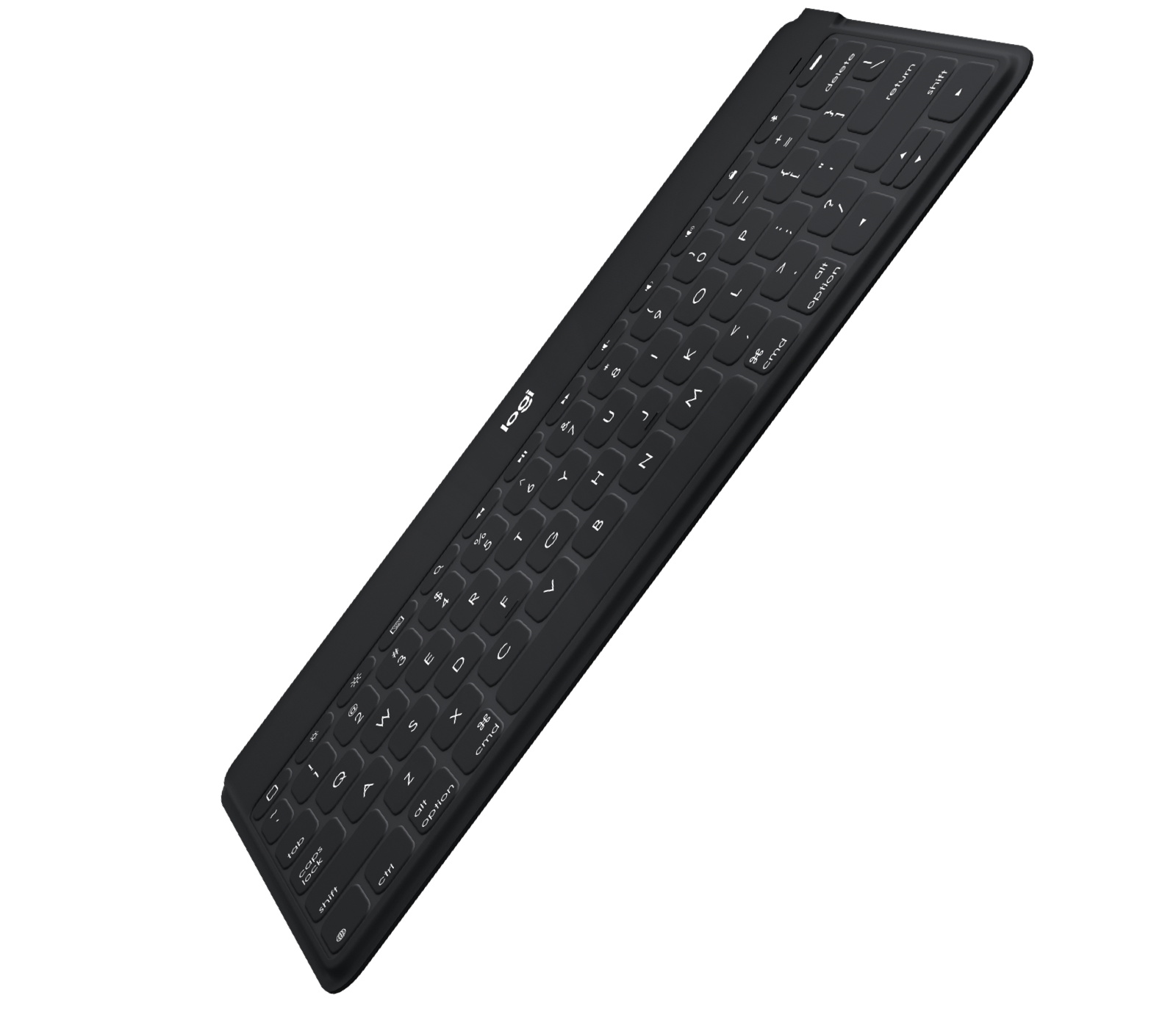 Keys-To-Go - Black Keyboard with White iPhone Stand - English US (QWERTY) - View 2