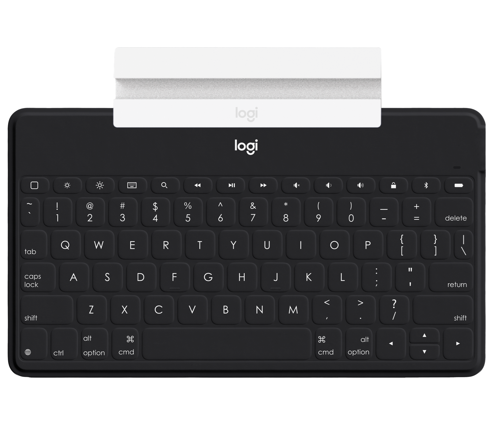 Keys-To-Go - Black Keyboard with White iPhone Stand - English US (QWERTY) - View 5