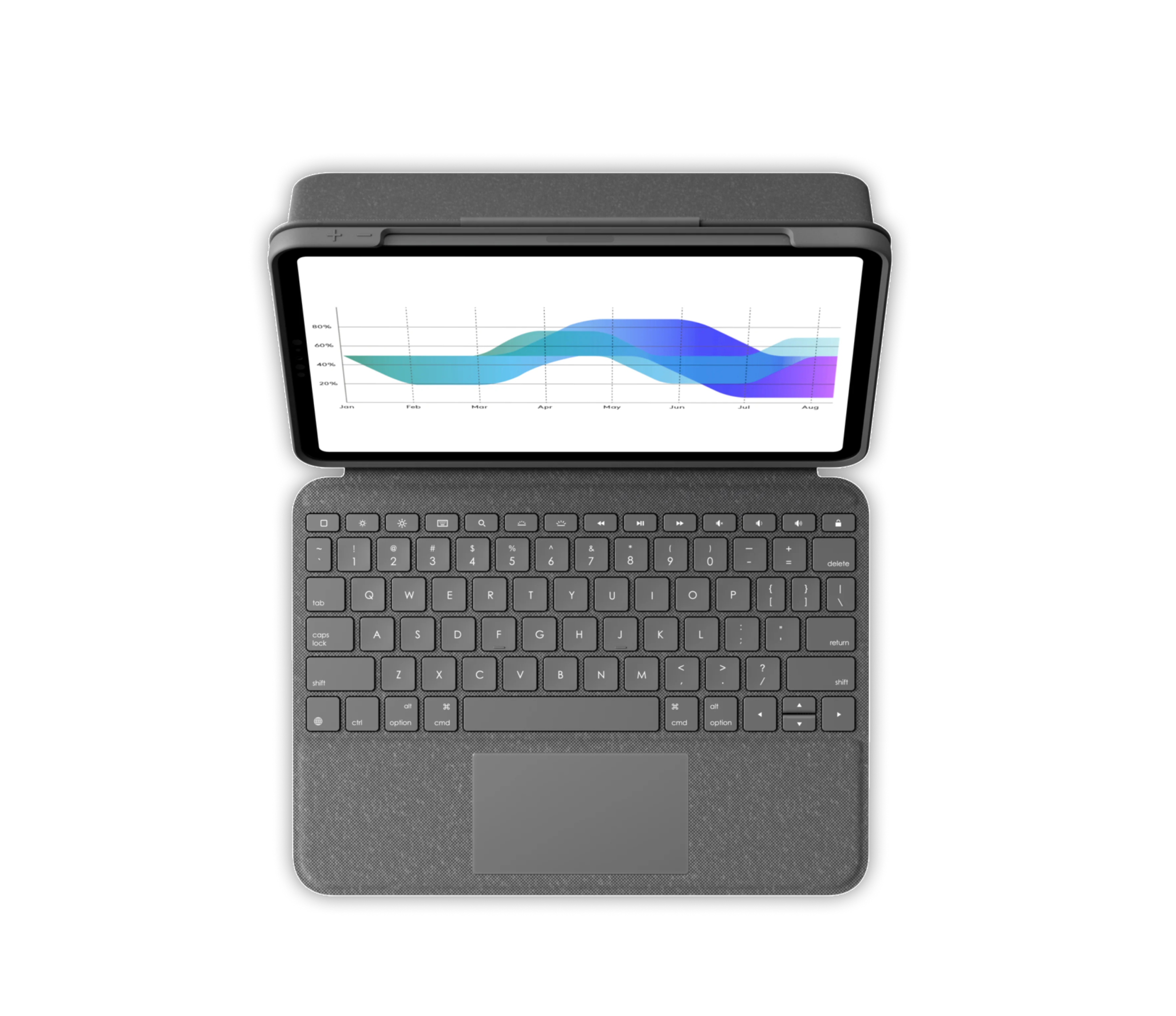 Refurbished Folio Touch for iPad Air & Pro - Oxford Grey - English US (QWERTY) - View 6