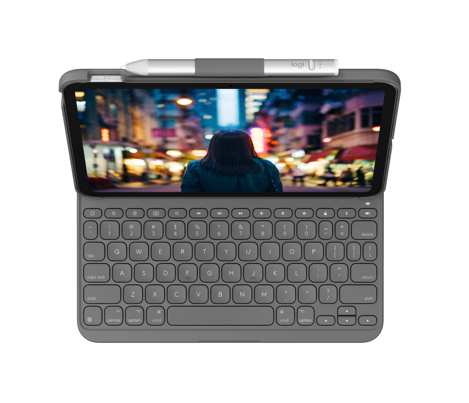 Slim Folio - Oxford Grey - English US (QWERTY) - View 2