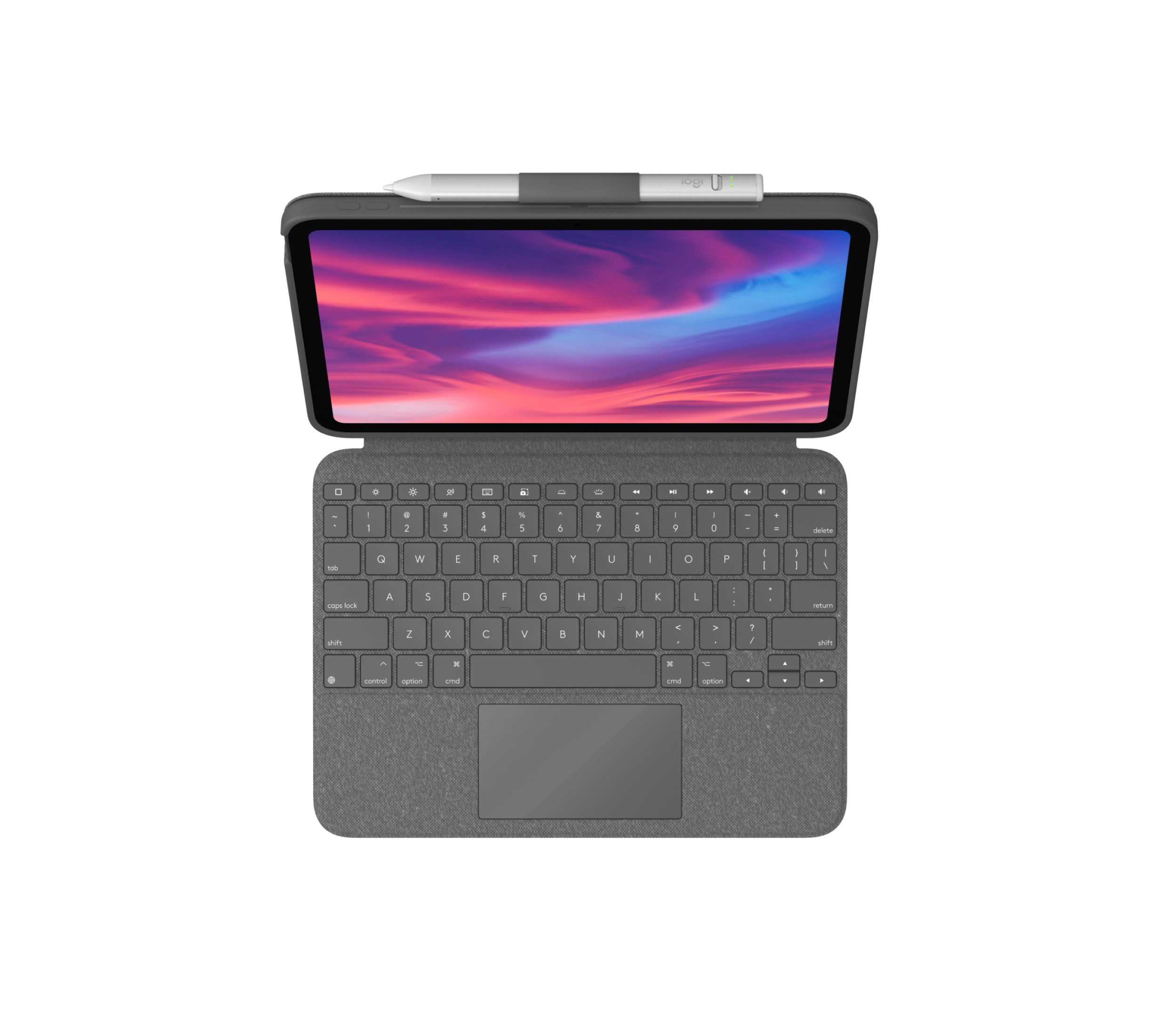 Combo Touch for iPad - Oxford Grey - English US (QWERTY) - View 2