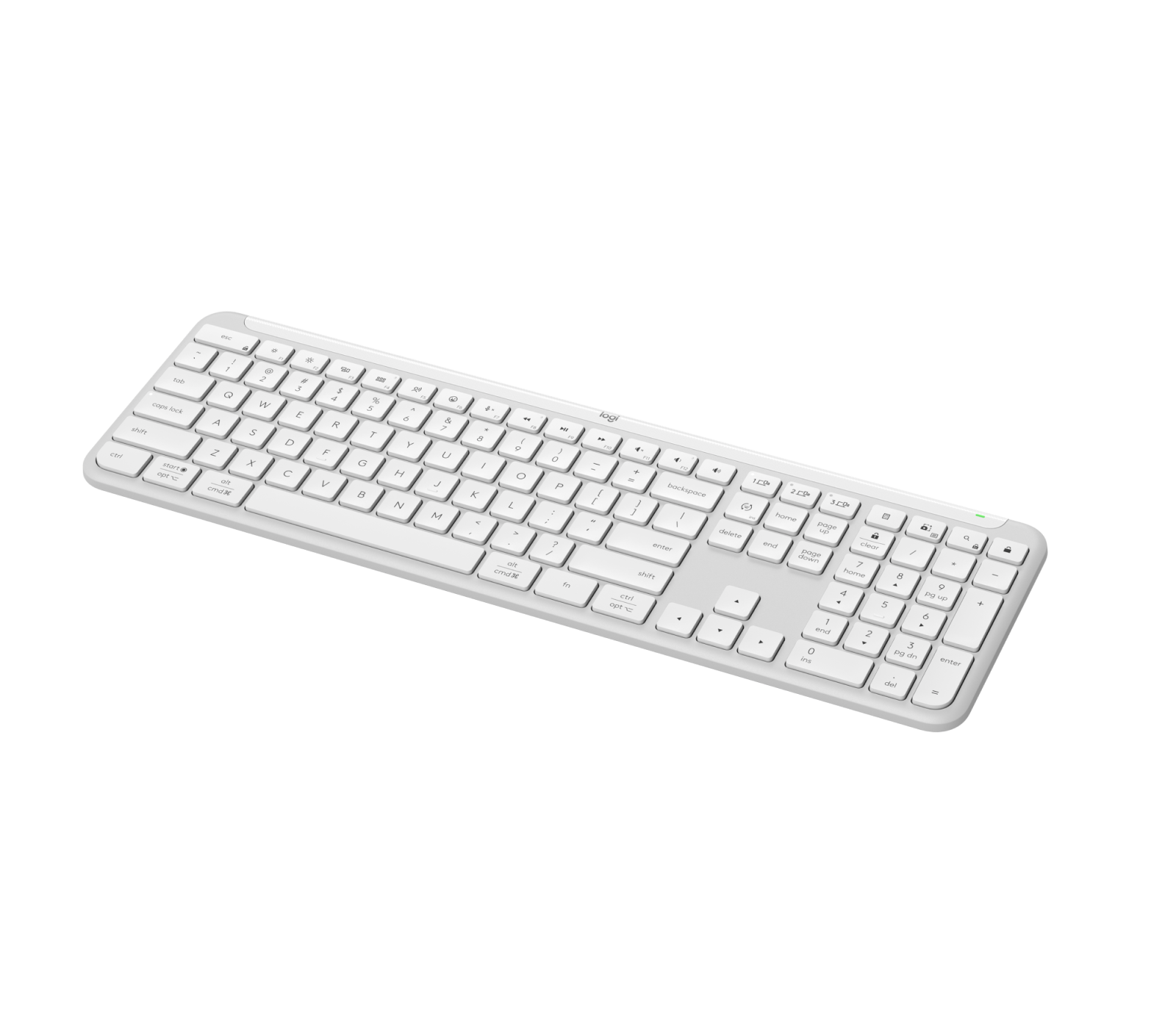 Signature Slim Keyboard K950 - Off-white - English US (QWERTY) - View 3