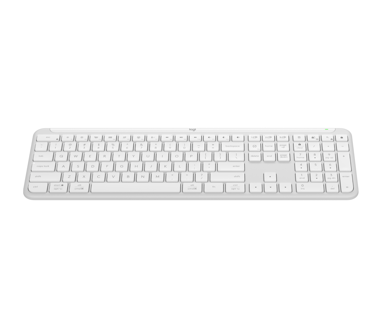 Signature Slim Keyboard K950 - Off-white - English US (QWERTY) - View 4