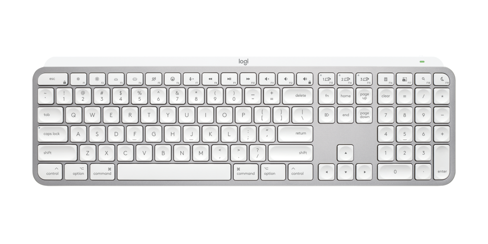 MX Keys S for Mac - Pale Grey - English US (QWERTY)