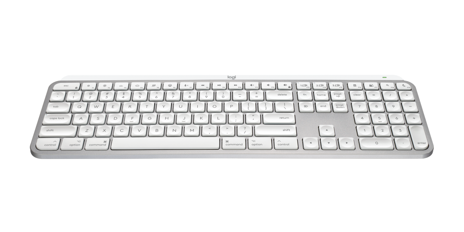 MX Keys S for Mac - Pale Grey - English US (QWERTY) - View 2