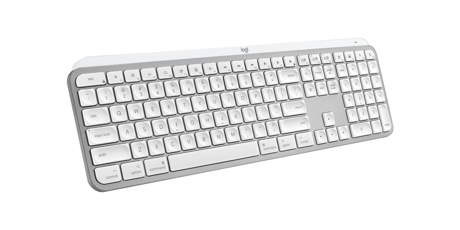 MX Keys S for Mac - Pale Grey - English US (QWERTY) - View 4