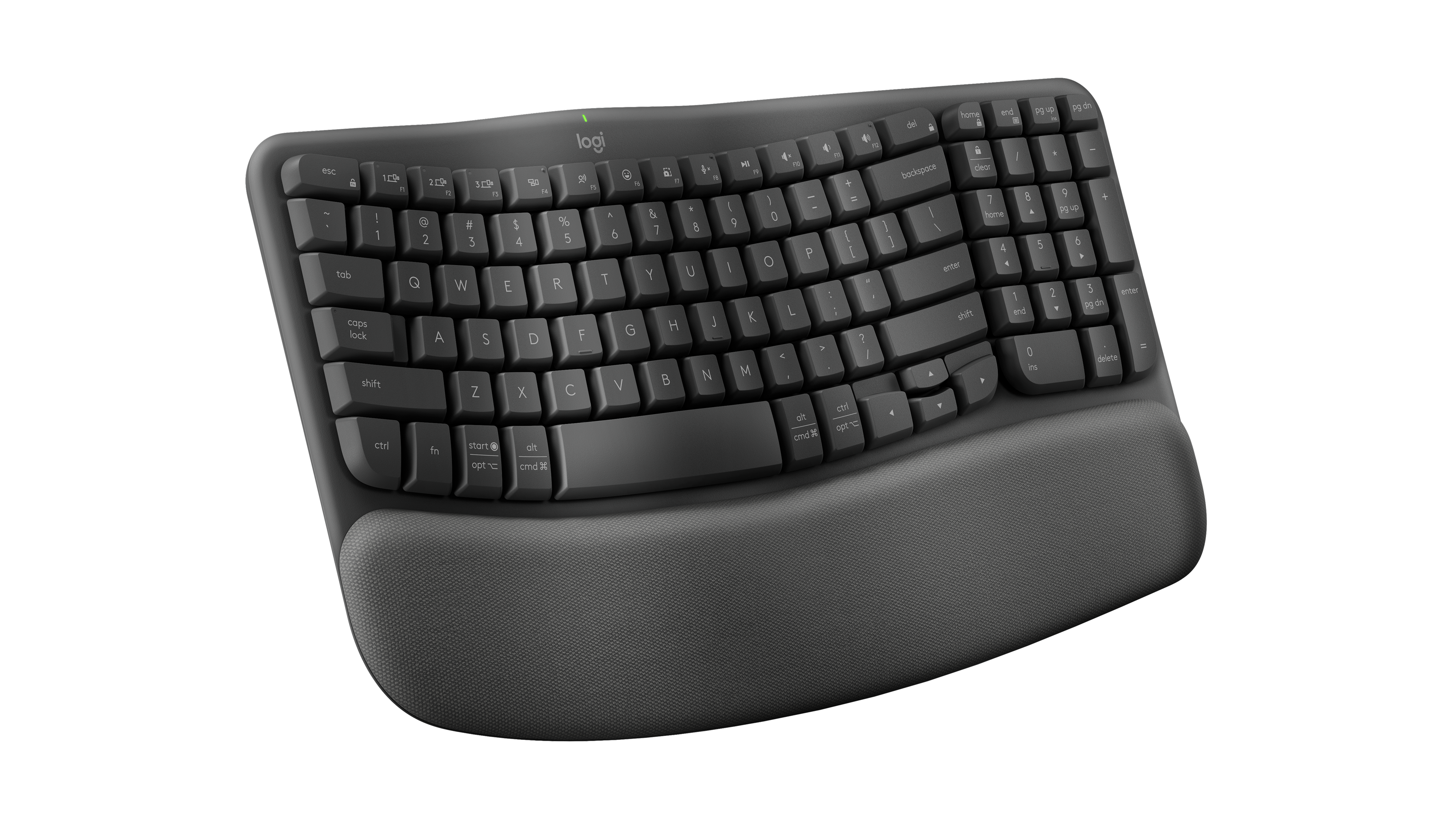Wave Keys - Graphite - English US (QWERTY) - View 3