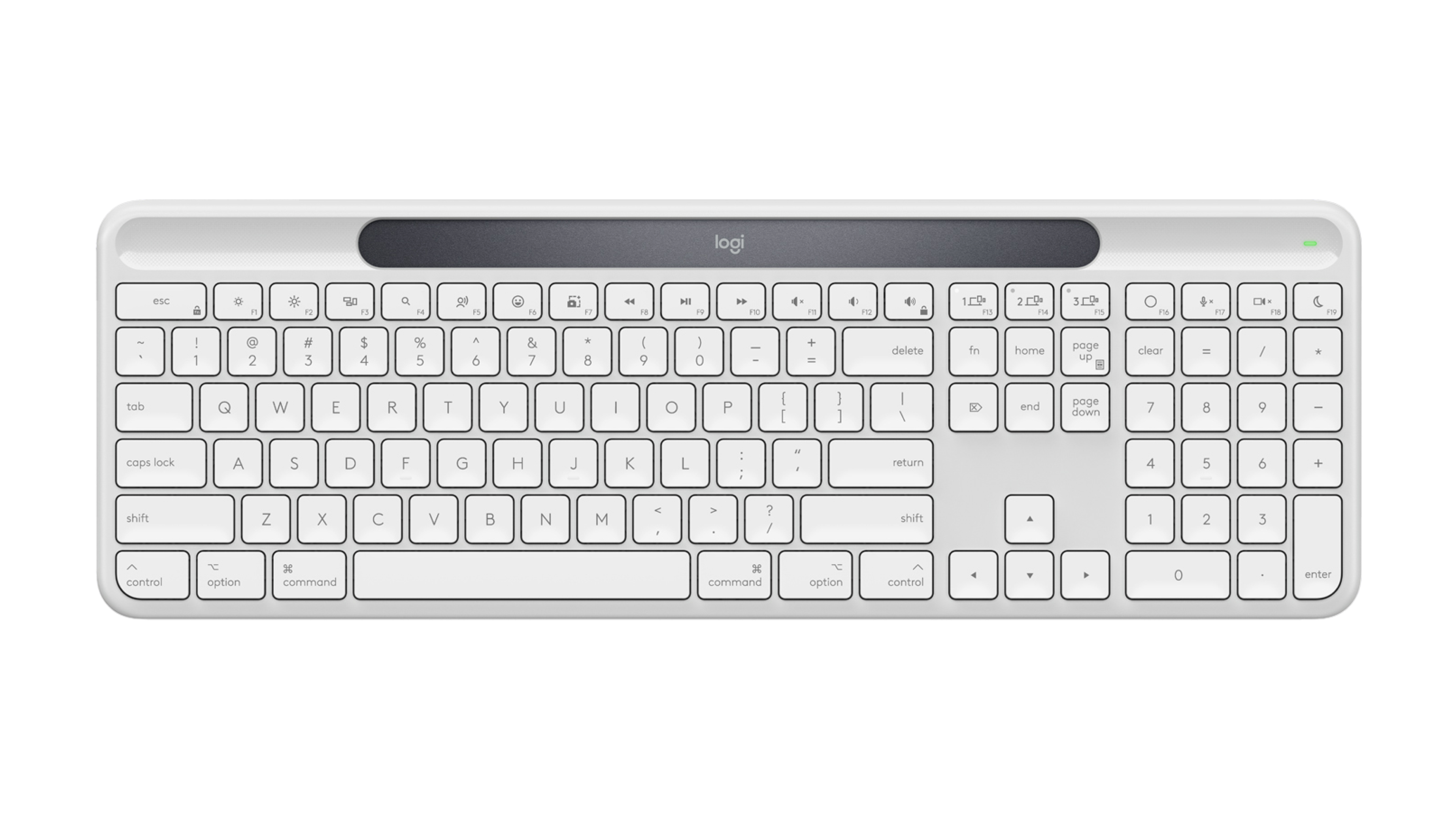 Signature Slim Solar+ for Mac wireless keyboard K980 - Off-white - English US