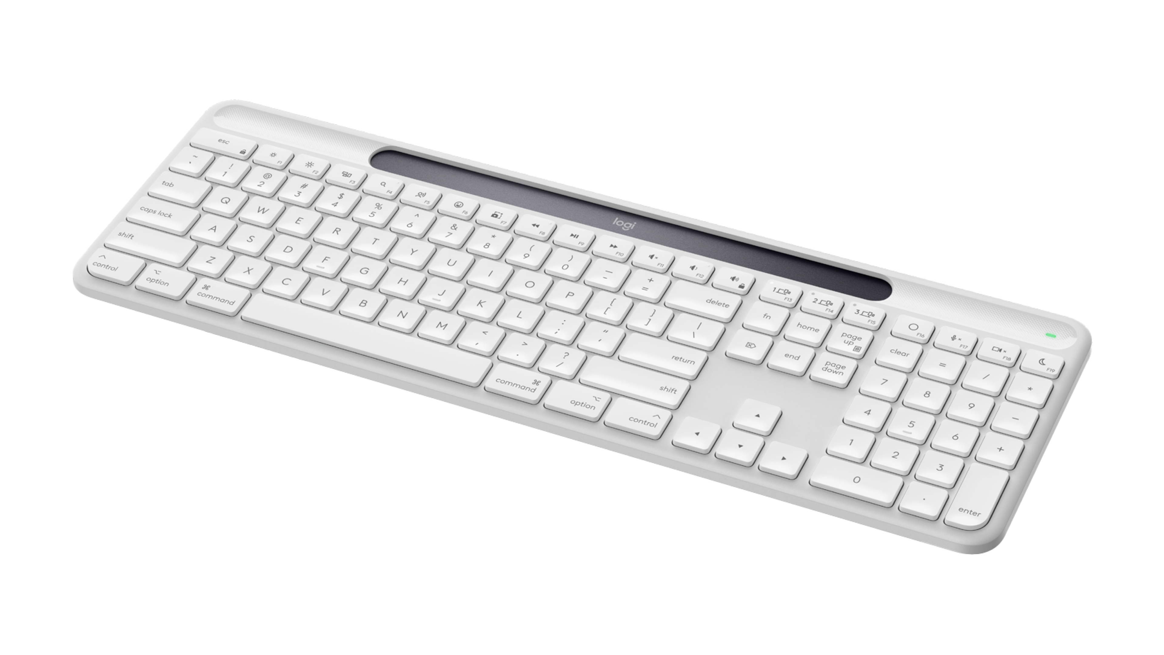 Signature Slim Solar+ for Mac wireless keyboard K980 - Off-white - English US - View 4