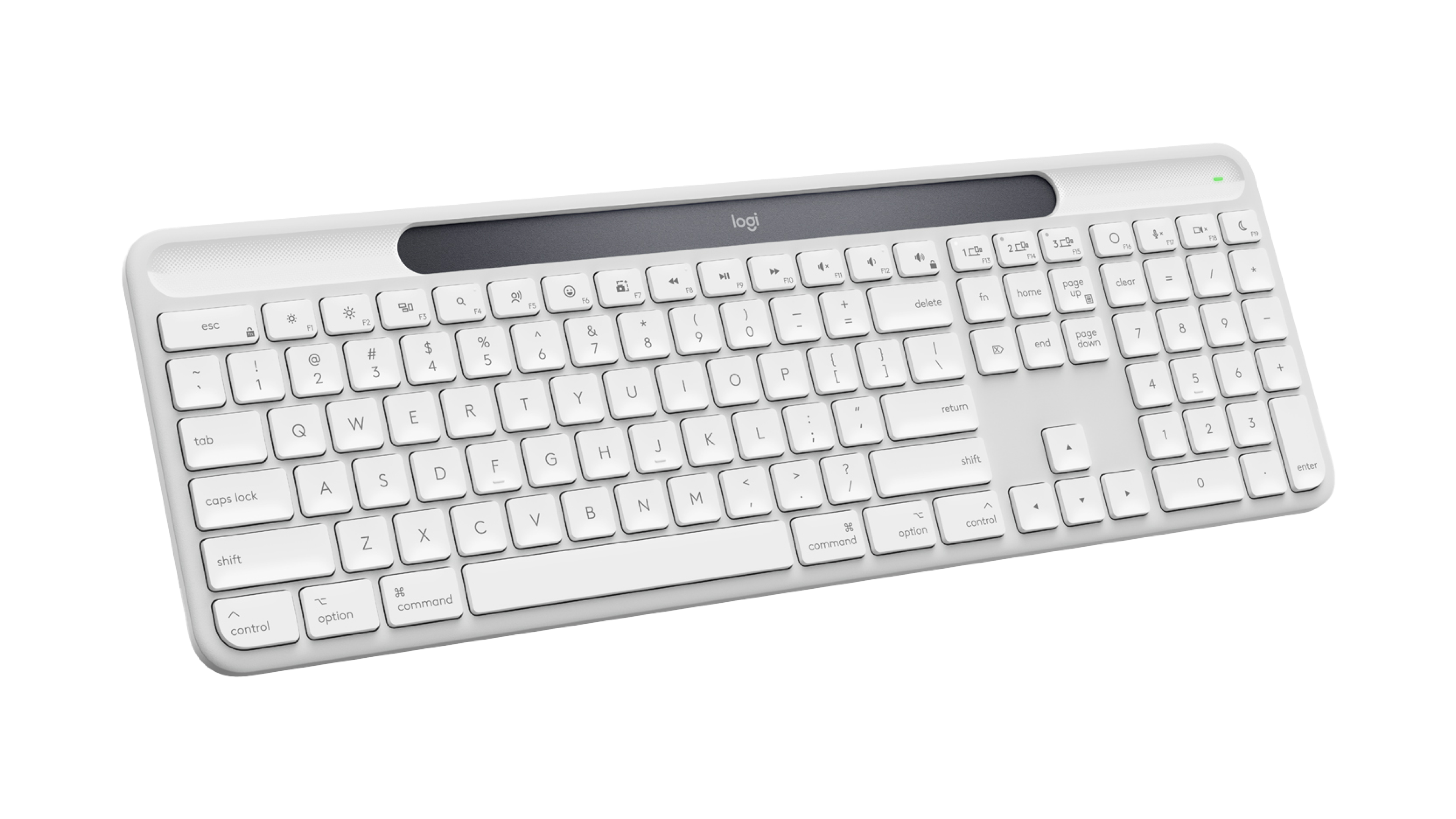 Signature Slim Solar+ for Mac wireless keyboard K980 - Off-white - English US - View 5