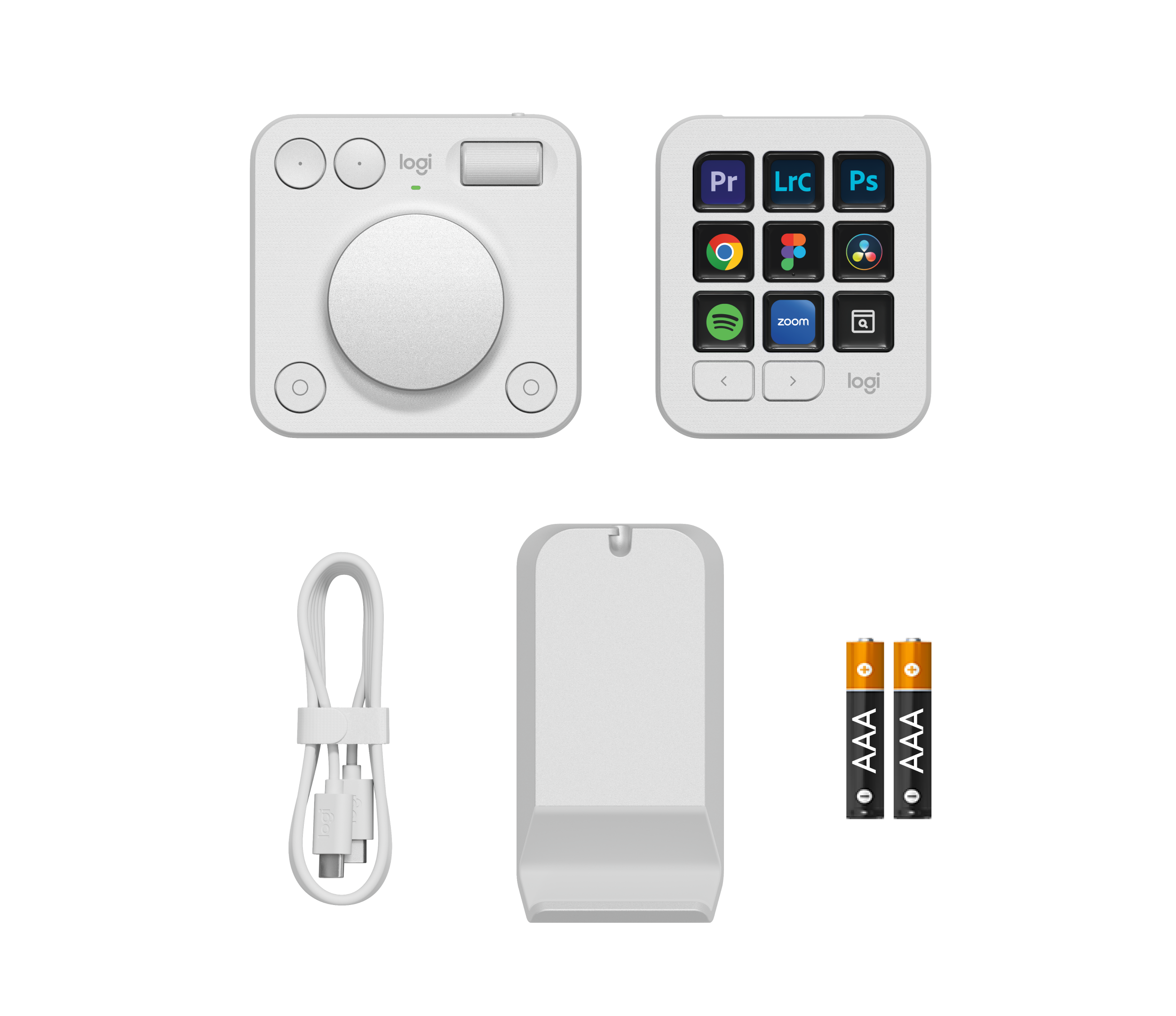 MX Creative Console - Pale Grey - View 3
