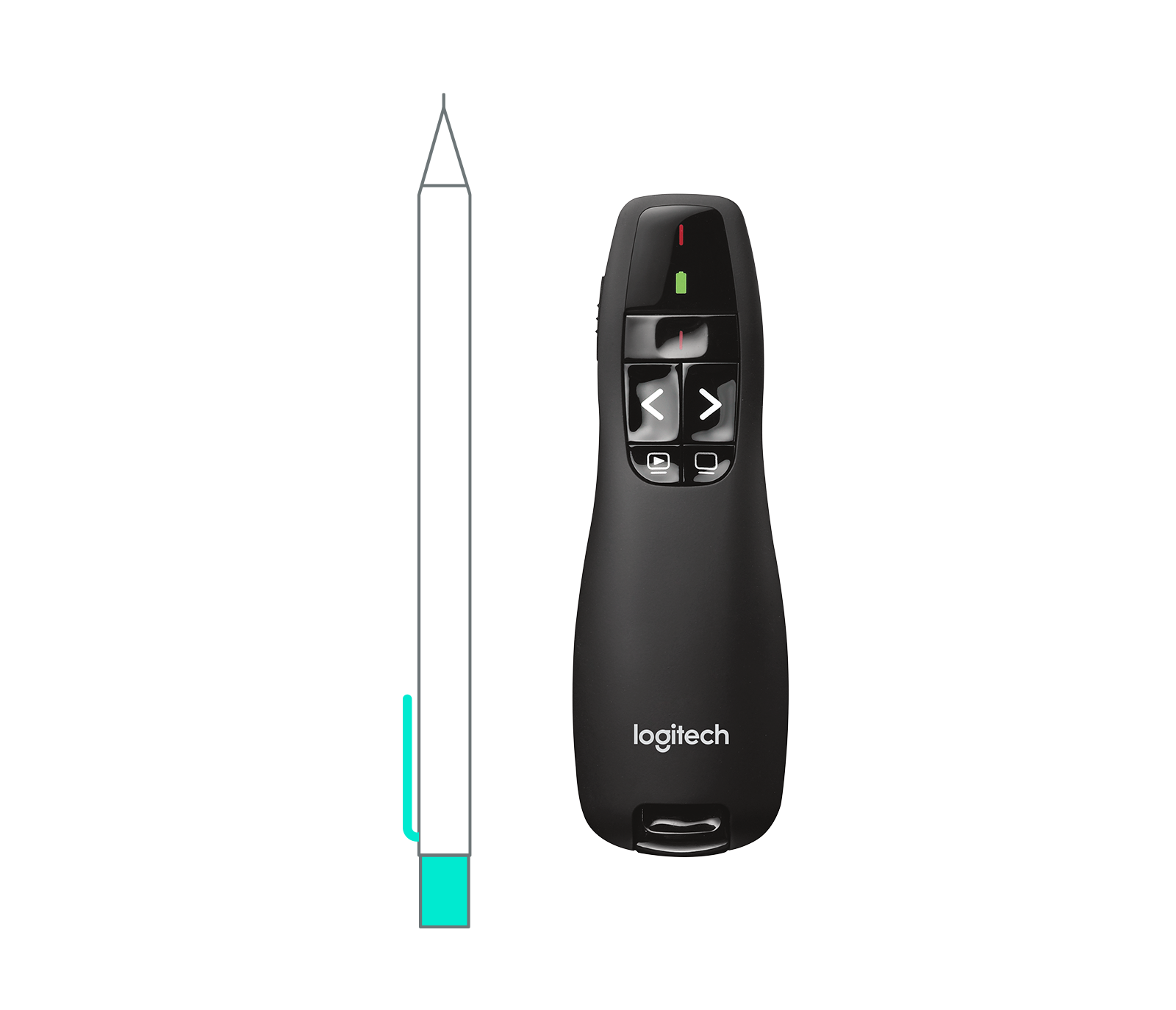 R400 Laser Presentation Remote - Black - View 5